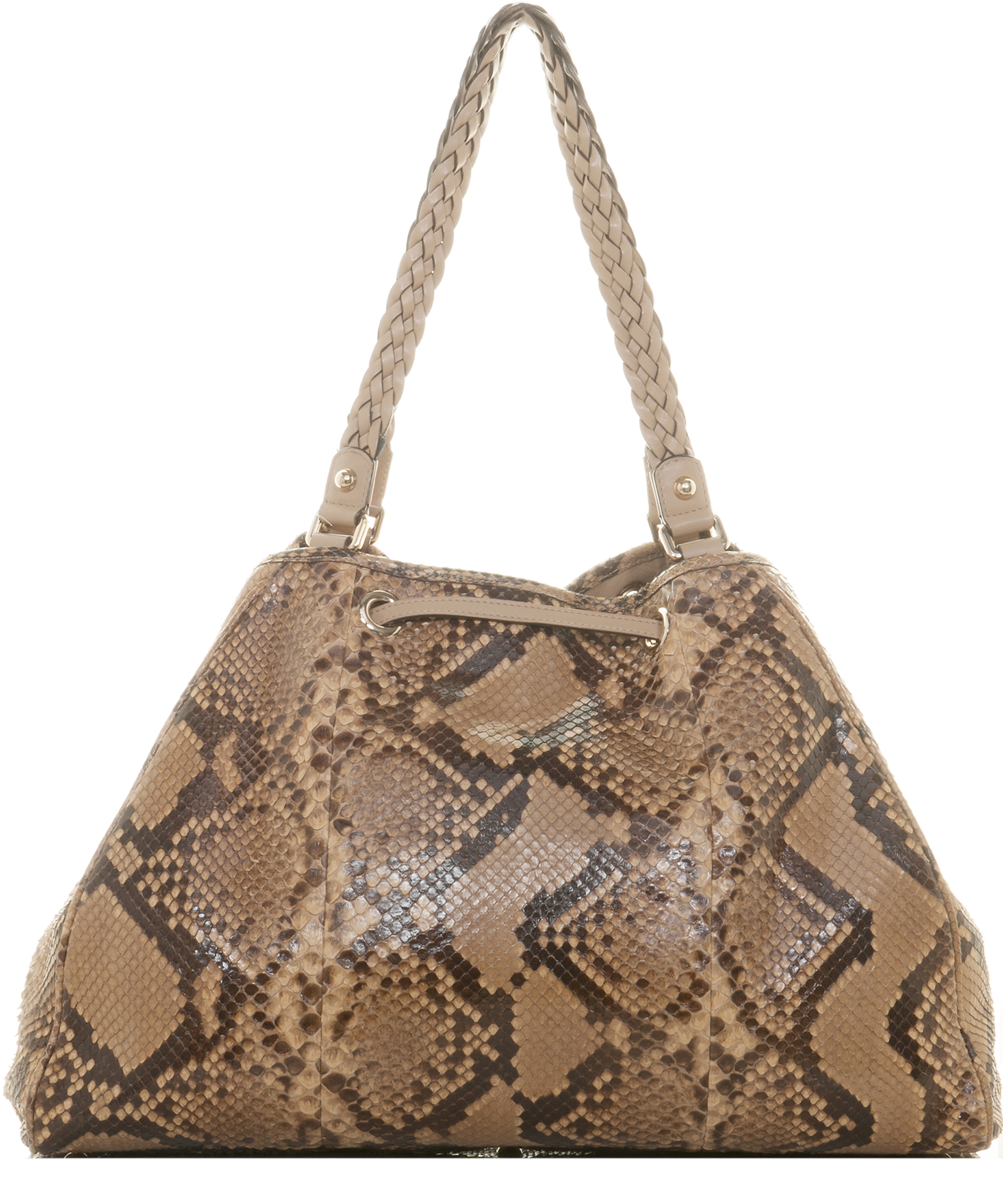 Gucci Python Peggy Drawstring Shoulder Bag