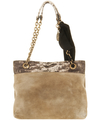 Lanvin Happy Lizard Print Leather Shoulder Bag