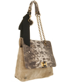 Lanvin Happy Lizard Print Leather Shoulder Bag