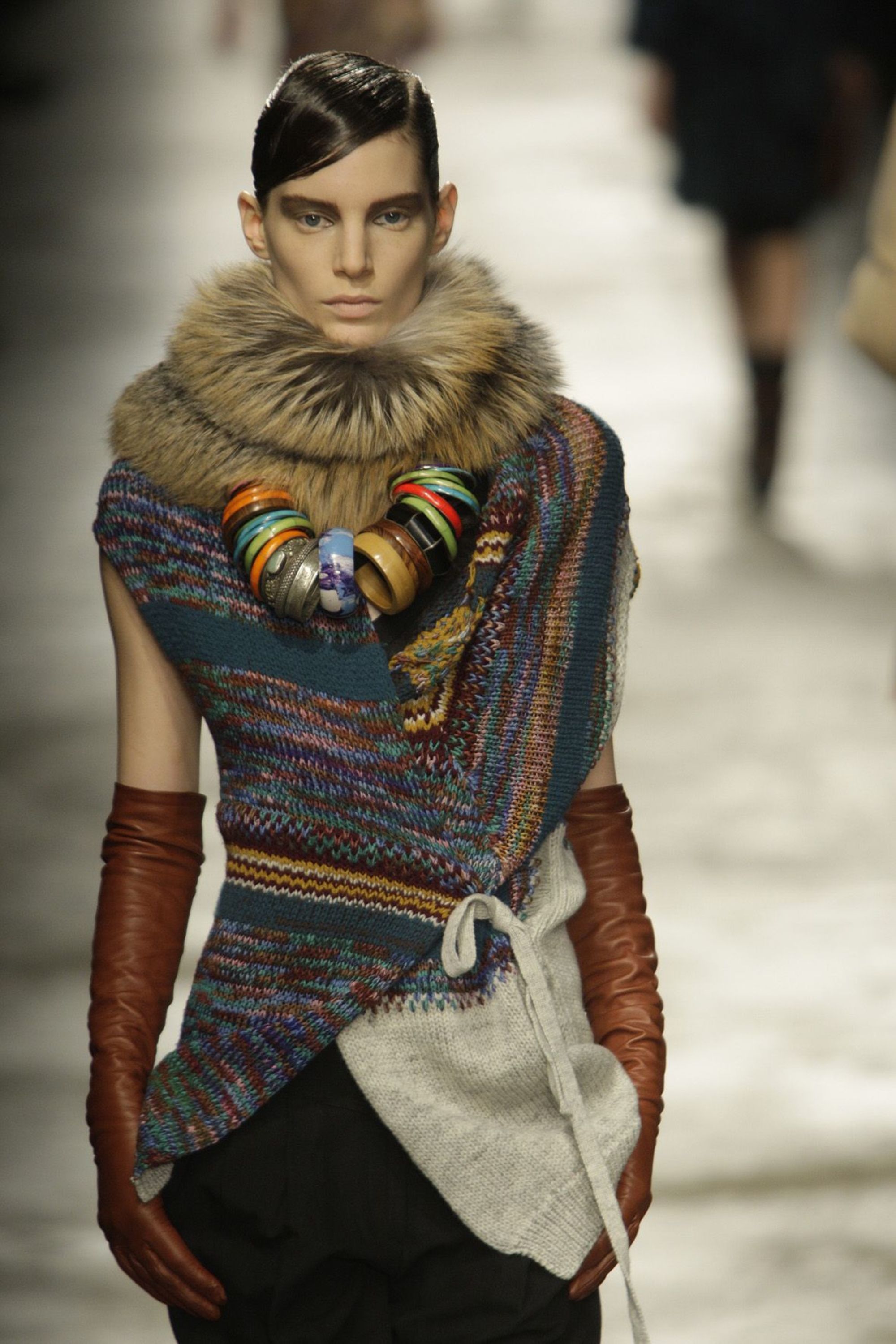 FW 2008 Dries Van Noten Runway Knit Wrap Vest