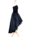 1960s LOP Black Cascading Cocktail Dress