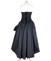 1960s LOP Black Cascading Cocktail Dress