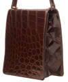 Vintage Pierre Cardin Brown Croco Shoulder Bag