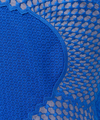 Stella McCartney Blue Asymmetric Mesh Cut-Out Dress