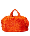 Prada Orange Raffia Grass Bag