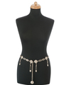 Spring 1994 Versace Silver Medusa 'Safety Pin' Chain Belt / Necklace