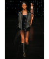 SS16 Saint Laurent Runway Black Sequined Mini Tube Dress