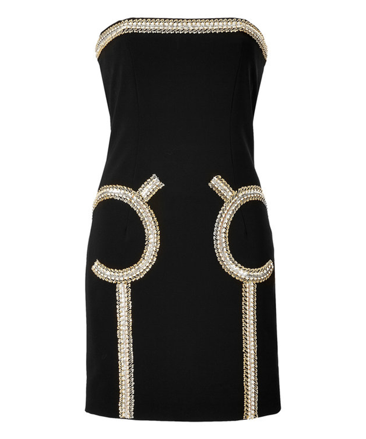 Fall 2013 Moschino Black Bustier Dress