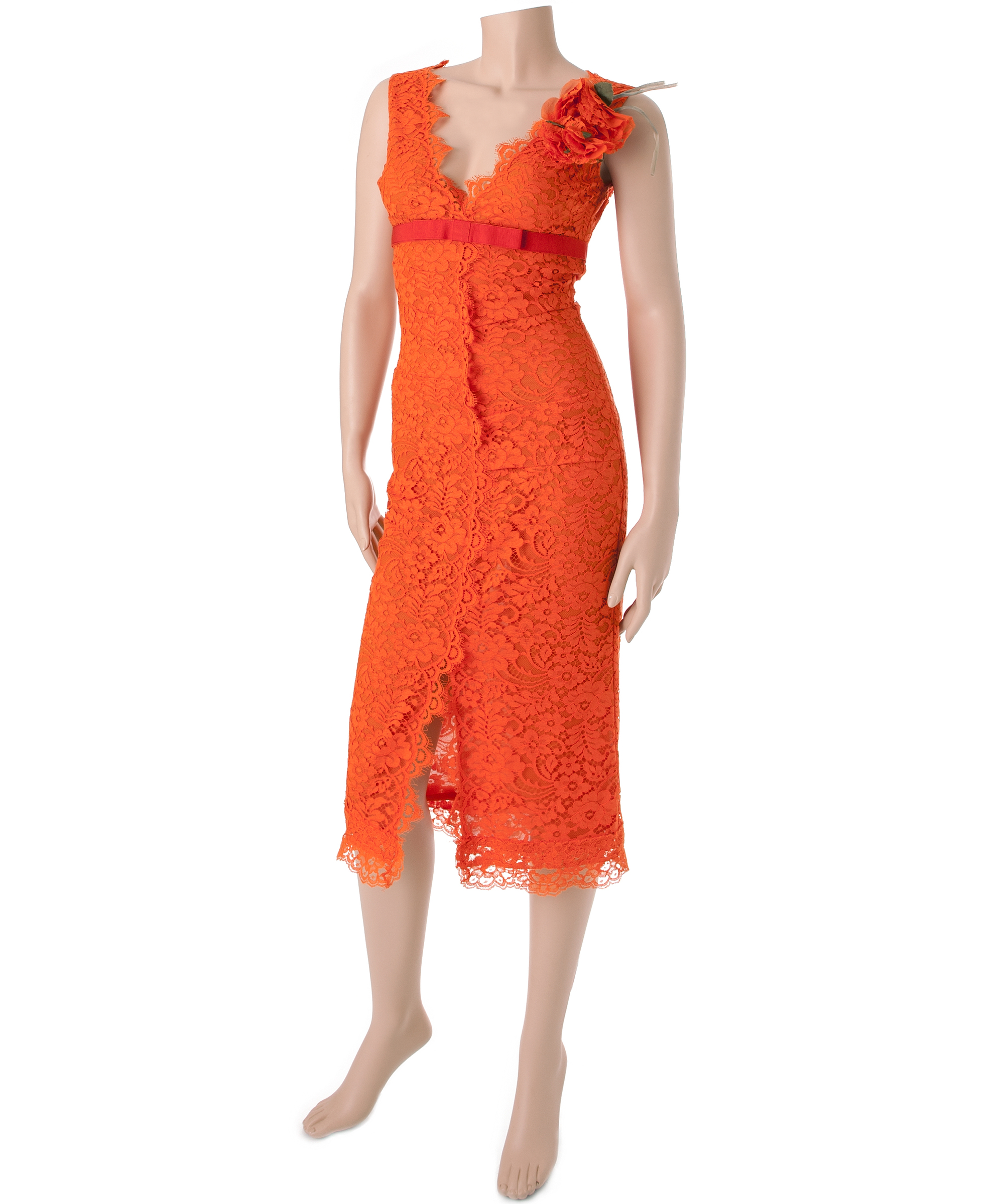 Dolce & Gabbana Orange Lace Dress