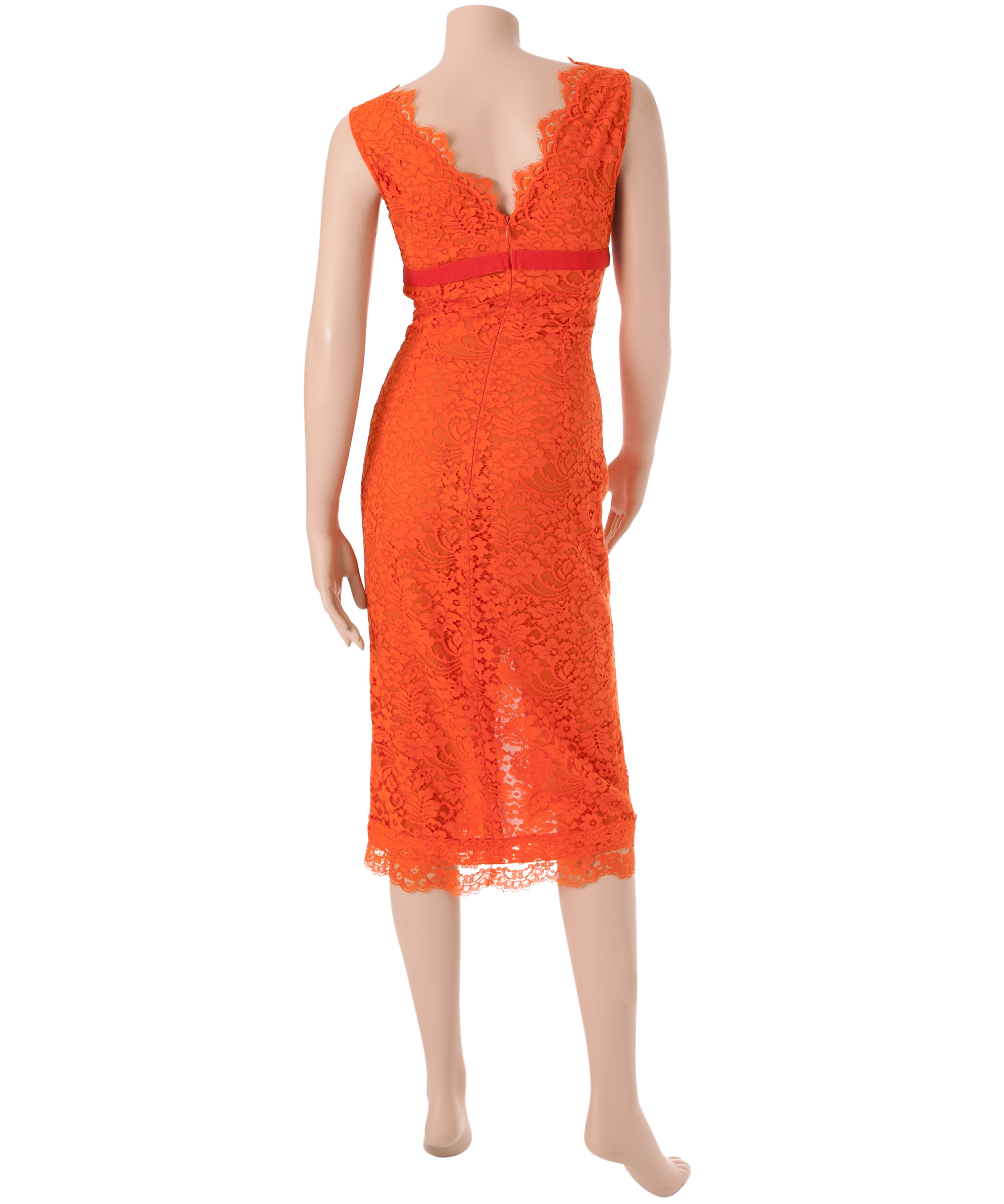 Dolce & Gabbana Orange Lace Dress