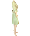 John Galliano Green Brocade Skirt Suit