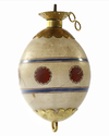 A GILDED AND ENAMELED OTTOMAN GLASS HANGING EGG ORNAMENT, EGYPT OR SYRIA, 19TH CENTURY