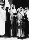 A VERY RARE COLLECTION OF SIX PHOTOS OF PRINCE MANSOUR BIN ABDULAZIZ AL SAUD (THE FIRST SAUDI MINISTER OF DEFENCE) DURING HIS OFFICIAL VISIT TO CAIRO 1943