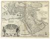 A VINTAGE ORIGINAL MAP OF THE OTTOMAN EMPIRE BORDERS INCLUDING THE ARABIA PENINSULA AND NORTH AFRICA, IN BLACK INK ON PAPER, BY ABRAHAM ORTELIUS, 1570