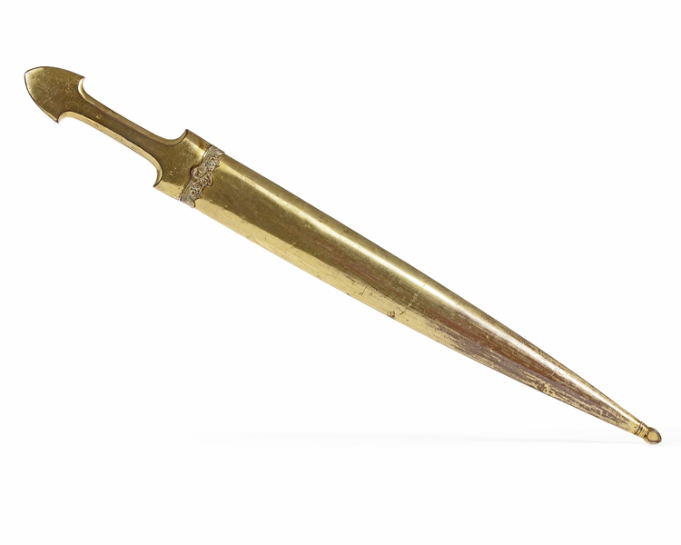 AN OTTOMAN GILT-COPPER (TOMBAK) DAGGER, TURKEY, 18TH CENTURY