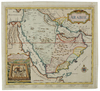 A  FRENCH MAP OF THE ARABIAN PENINSULA WITH LARGE INSET OF THE GREAT MOSQUE OF MECCA, 18TH CENTURY