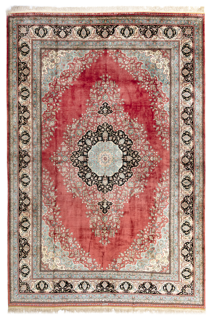 AN ISTANBUL SILK CARPET, TURKEY, 1980-1990