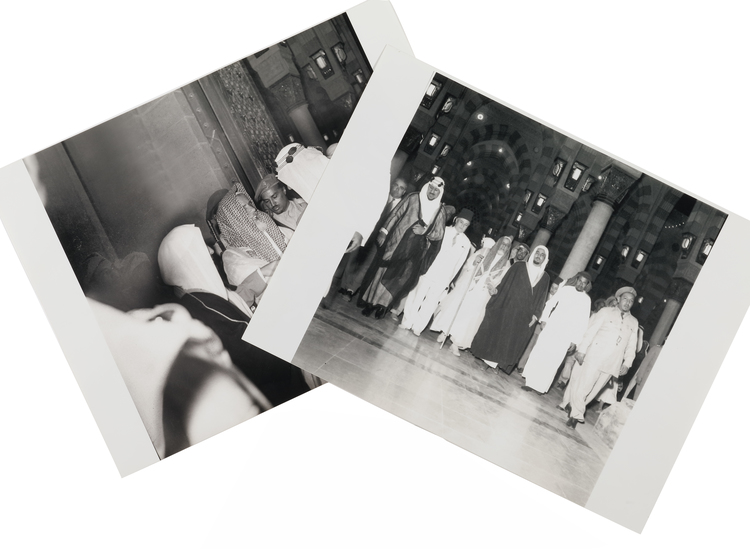TWO VERY RARE AND IMPORTANT PHOTOGRAPHS OF SHEIKH MUHAMMAD BIN IBRAHIM ASH-SHEIKH, FROM 1953-1969