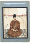 A PORTRAIT OF MIRZA HABIB ALLAH KOMASHTEH BY ABU'L HASAN GHAFFARI SANI AL-MULK, IRAN, 1282 AH/1865 AD