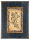 AN OTTOMAN DRAGON WRAPPED AROUND SAZ LEAVES, 18TH CENTURY