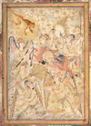A PERSIAN MINIATURE OF THE MI'RAJ (THE ASCENT OF THE PROPHET MUHAMMAD TO HEAVEN), 19TH CENTURY