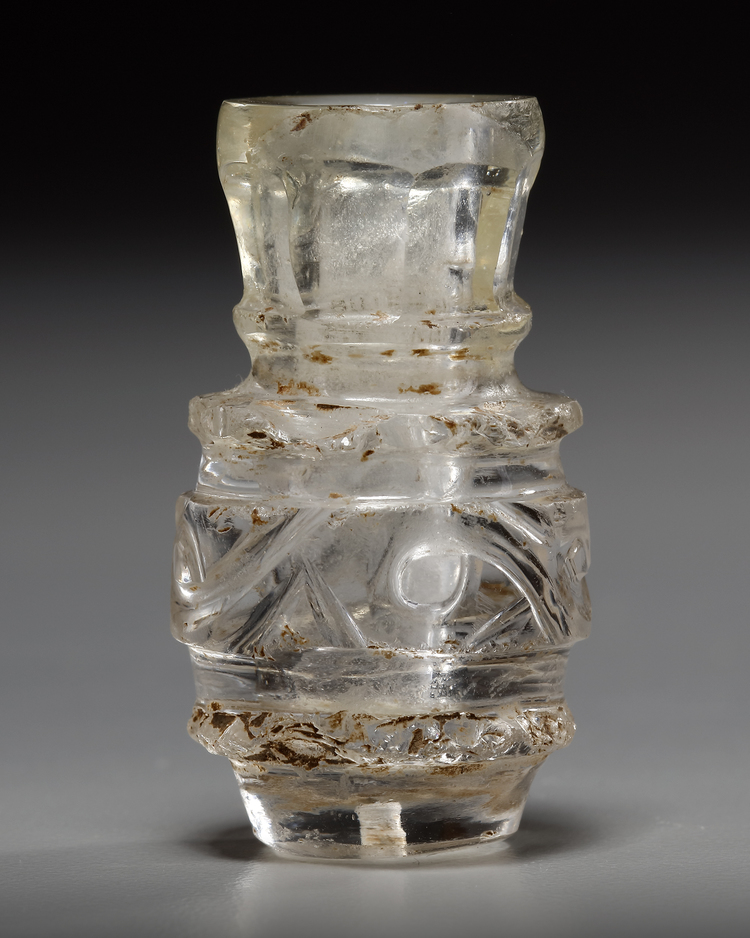 A FRAGMENTARY FATIMID ROCK CRYSTAL BOTTLE, EGYPT, 10TH-11TH CENTURY