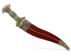 A MUGHAL CARVED JADE-HILTED DAGGER (KHANJAR) WITH WATERED-STEEL BLADE, INDIA, 19TH-20TH CENTURY