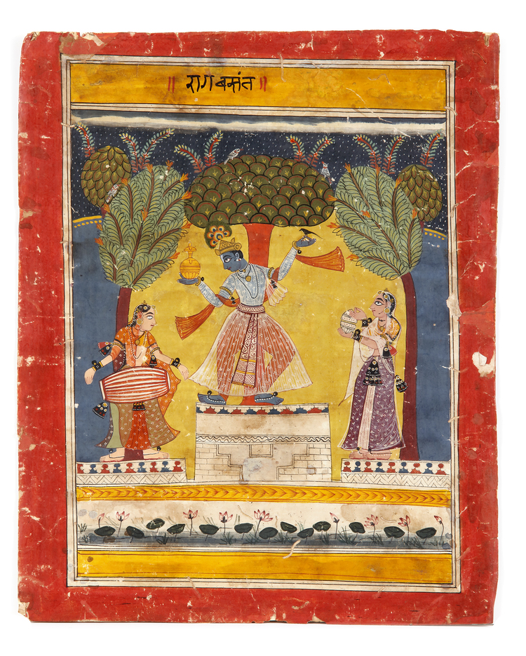 AN ILLUSTRATION FROM THE RAGAMALA SERIES, RAGA BASANT, MALWA CENTRAL ...