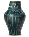 A FINE KASHAN SILHOUETTE-WARE POTTERY VASE,  PERSIA, LATE 12TH CENTURY