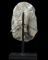 A SMALL STONE CARVED HEAD OF BES