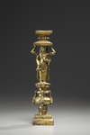 A gilt bronze support with two Deities
