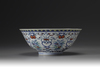 A doucai-decorated flower spray bowl