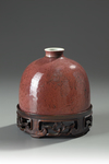 A Chinese peach bloom-glazed beehive water pot