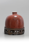A Chinese peach bloom-glazed beehive water pot