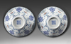 A pair of doucai bowls