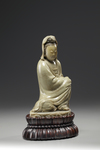 A soapstone figure of Guanyin