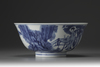 A blue and white bowl