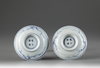 Two Blue and White Saucers