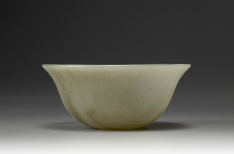A celadon jade bowl