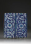 A pair of Iznik pottery tiles