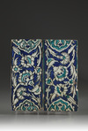 A pair of Damascus pottery tiles