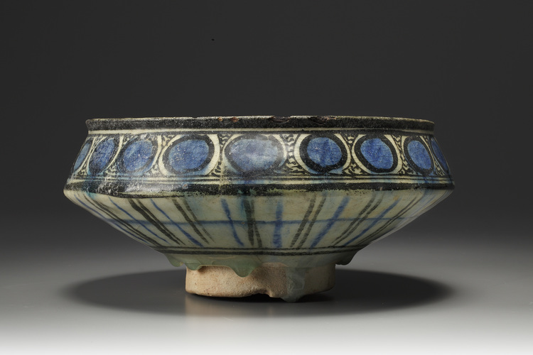 An Islamic Glazed Pottery Bowl