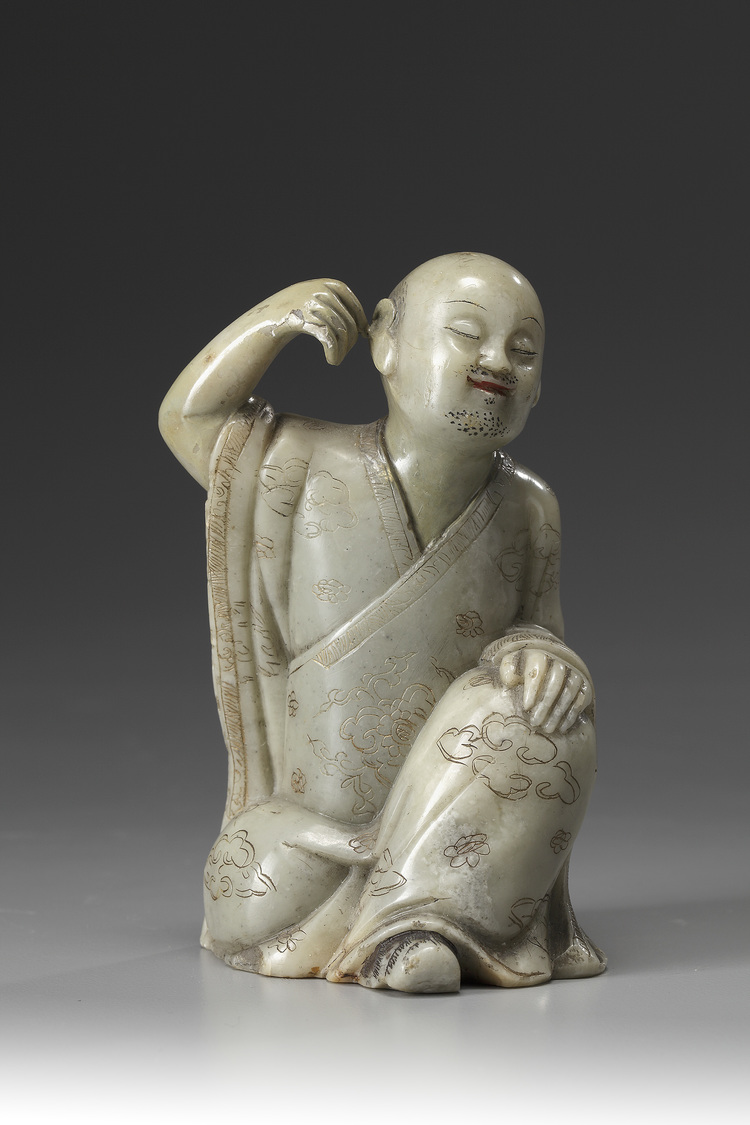 A Soapstone figure of Luohan