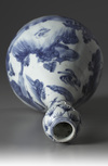A blue and white garlic-head vase