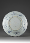 A blue and white Kraak porselein dish