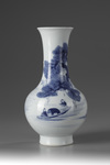 A Blue and White Bottle Vase