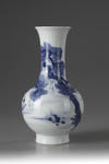 A Blue and White Bottle Vase