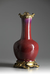 A Ormolu Mounted Flambe Glaze Vase