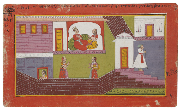 AN ILLUSTRATION TO THE RAMAYANA: Kaikeyi Demands King Dasaratha to Exile Rama
