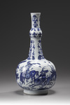 A Transitional Blue and White Bottle Vase